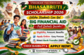 Vyasakabi Fakirmohan Bhasabruti Scholarship 2026 poster showing Odisha students, eligibility, amount details, apply online process and DBT financial aid information.