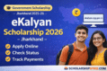 eKalyan Scholarship 2026 Jharkhand thumbnail showing apply online, status check and payment tracking guide on ScholarshipsFree.com