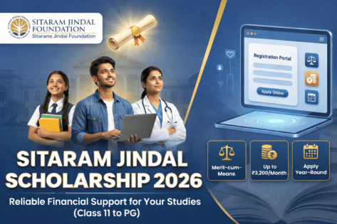 Sitaram Jindal Scholarship 2026: Eligibility, Monthly Amount & New Portal Apply Online