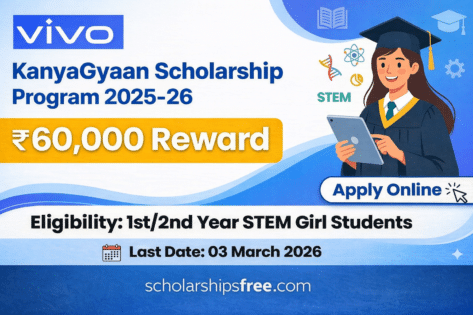 vivo KanyaGyaan Scholarship Program 2025-26 — ₹60,000 Reward, Eligibility, Last Date & How to Apply