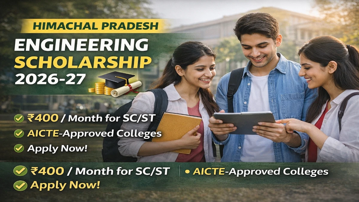 NSP Technical Education Scholarship HP: ₹400/Month for SC/ST, Eligibility & Apply Himachal Pradesh engineering students checking Technical Education Scholarship 2026–27 details for NSP application and monthly financial support.